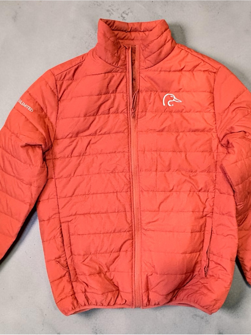 Ducks Unlimited Men's Lightweight Burnt Orange. Puffer Jacket -XL. Like new.
